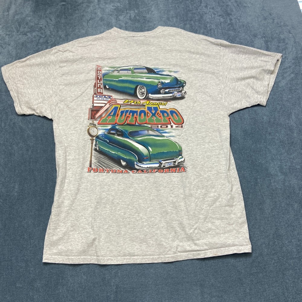Port & Company 2014 Auto Expo Fortuna Redwood T Shirt Adult 2XL Gray Graphic